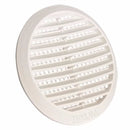 Round White Louvre Vent Grille With Flyscreen For 4 100mm - 6 150mm