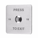 Flush Stainless Steel 12V Door Switch Push To Exit Button