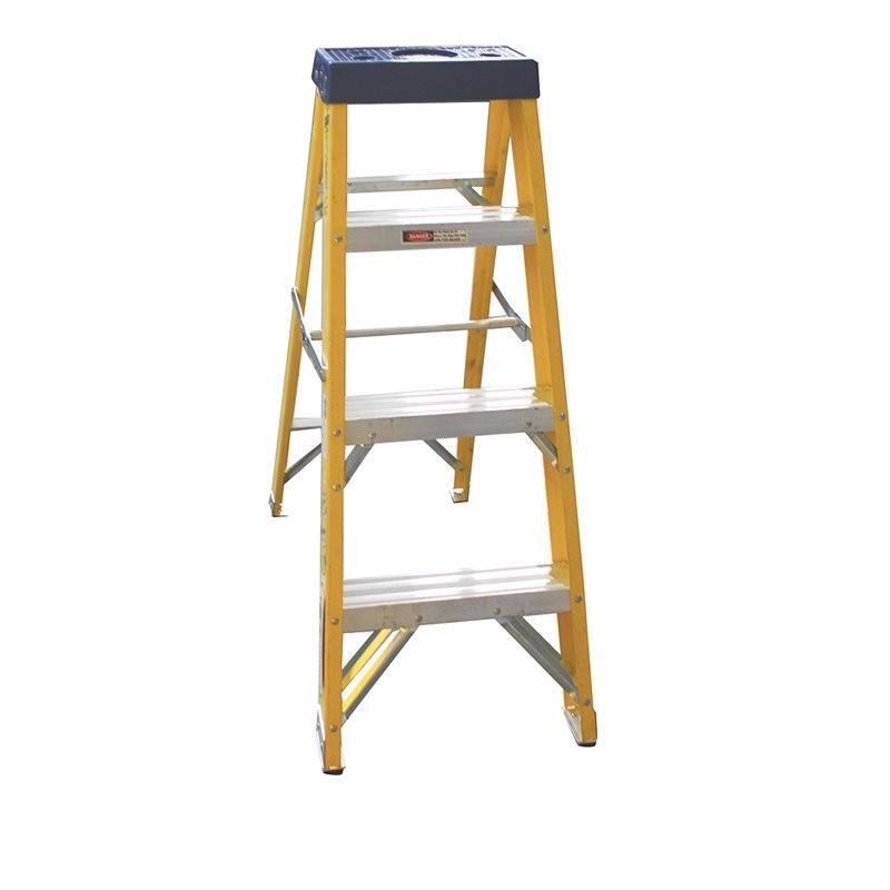 Fiberglass Aluminium Industrial Electricians Extension Folding Ladder - 4 Step