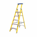 Fiberglass Aluminium Electricians Extension Step Ladder With Platform - 5 Step