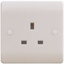 S Line 1 Gang 13a Unswitched Socket, White