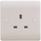 S Line 1 Gang 13a Unswitched Socket, White