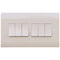 S Line 10a 6 Gang 2 Way Switch, White