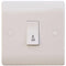 S Line 10a 1 Gang Bell Switch, White