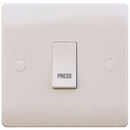 S Line 10a 1 Gang Press Switch, White