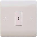 S Line 10a 1 Gang 2 Way Key Switch, White