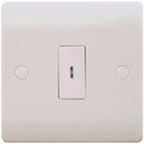 Sline 10A White 1G Double Pole Electric Fish Key Operated Wall Plate Switch