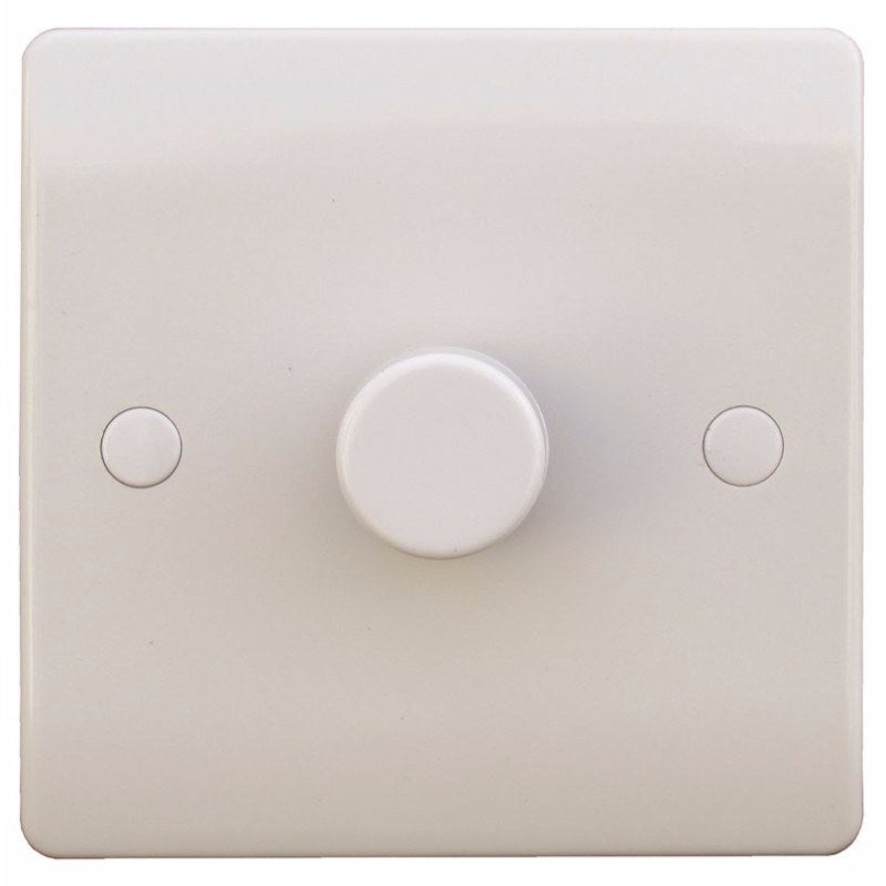 Sline 40-400W White 1G 2 Way 230V Electric Dimmer Switch Wall Plate