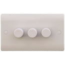 Sline 40-400W White 3G 2 Way 230V Electric Dimmer Switch Wall Plate