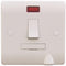Sline 13A White Switched Connection Unit with Neon Fused & Flex Spur Electric Wall Plate