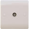 S Line 1 Gang TV/Co-Axial Socket Non Isolated, White