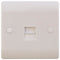 Sline 1G White Telephone Master Socket Flush Wall Switch