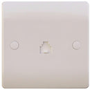 Sline 1 Gang White RJ45 ADSL / Irish Telephone Connector Network Socket