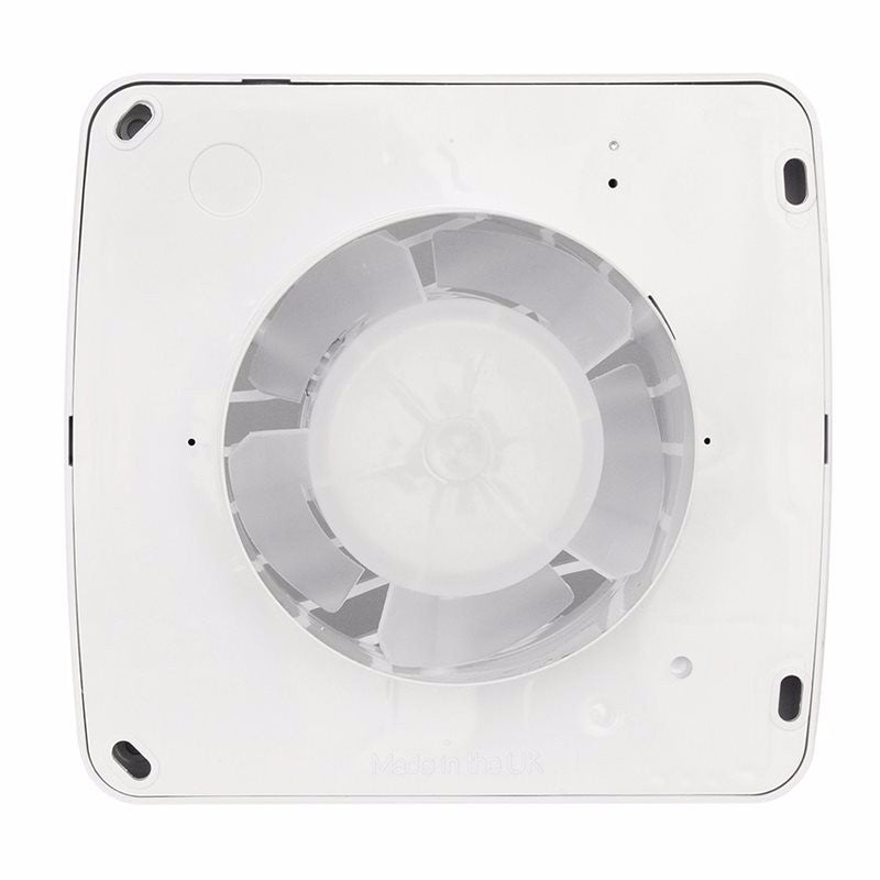 DX100T 4 100mm Square Bathroom Extractor Fan With Timer