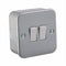 10A 2G 2 Way 230V Metal Clad Electric Wall Plate Switch