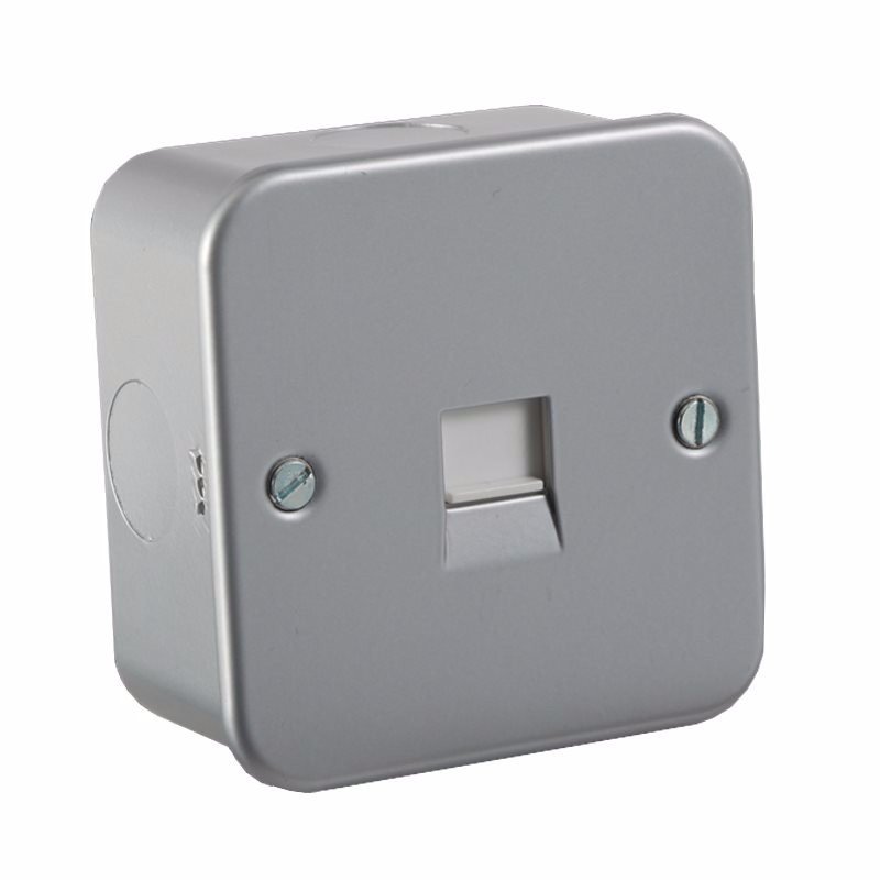 Metal Clad Telephone Master Flush Wall Socket