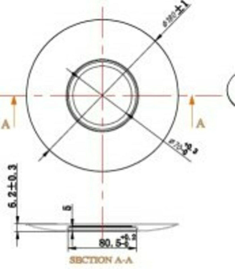 Knightsbridge FireKnight/ProKnight/ValKnight Hole Converter (up to 130mm) Chrome