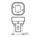 10W CFL G24d-1 2 Pin Opal D Type Bulb - Warm White