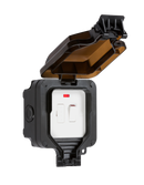 Knightsbridge IP66 13A switched fused spur unit with neon