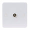 Knightsbridge Pure 4mm White Coaxial TV Outlet Un-Isolated Single Wall Plate