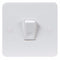 Knightsbridge Pure 4mm 10A White 1G 230V Electric Wall Plate Intermediate Switch