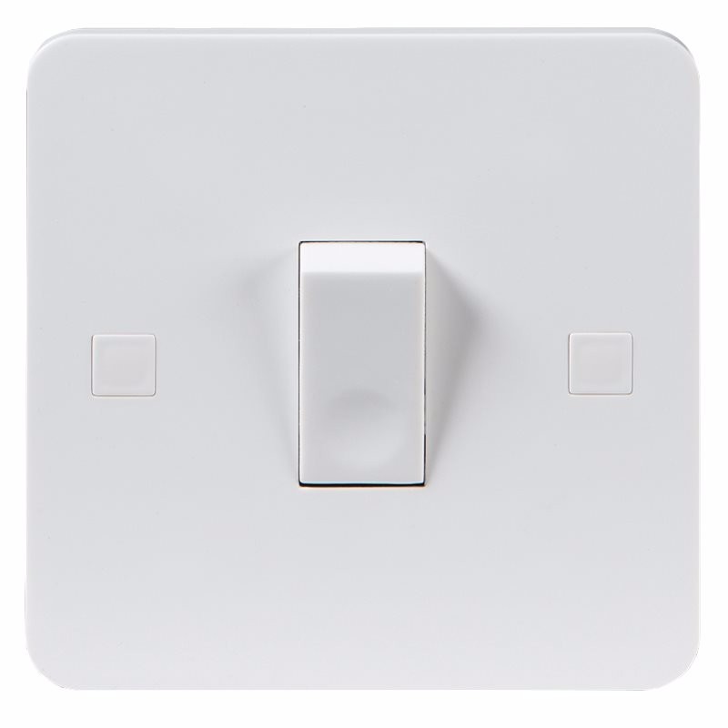 Knightsbridge Pure 4mm 10A White 1G 230V Electric Wall Plate Intermediate Switch