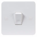 Knightsbridge Pure 4mm 10A White 1G 2 Way 230V Electric Wall Plate Switch