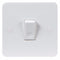 Knightsbridge Pure 4mm 10A White 1G 2 Way 230V Electric Wall Plate Switch