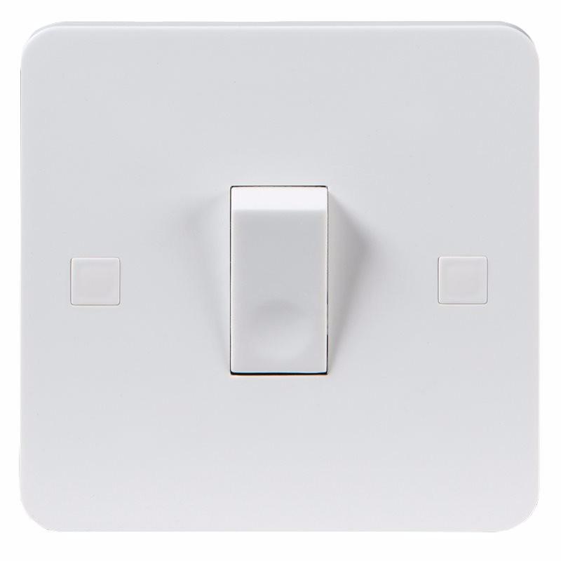 Knightsbridge Pure 4mm 10A White 1G 2 Way 230V Electric Wall Plate Switch