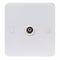 Knightsbridge Pure 9mm White Coaxial TV Outlet Un-Isolated Single Wall Plate