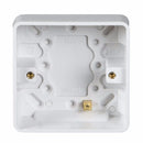 Knightsbridge Pure 25mm 1G Pattress Box With Earth Terminal For PURE Range