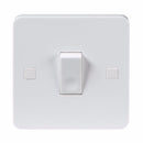 Knightsbridge Pure 9mm 10A White 1G 2 Way 230V Electric Wall Plate Switch