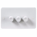 Knightsbridge Pure 9mm 40-250W White 3G 2 Way 230V Electric Dimmer Switch