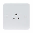 Knightsbridge Pure 9mm 2A White Round Pin 1G Single 230V Unswitched Socket