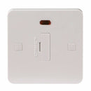 Knightsbridge Pure 9mm 13A White Connection Unit with Neon Fused Electric Wall Plate