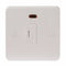 Knightsbridge Pure 9mm 13A White Connection Unit with Neon Fused Electric Wall Plate