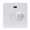 Knightsbridge Pure 9mm 13A White Switched Connection Unit with Neon Fused Spur Electric Wall Plate