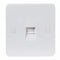 Knightsbridge Pure 9mm 1G White Telephone Master Socket Flush Wall Switch