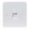 Knightsbridge Pure 9mm 1G White Telephone Extension Socket Flush Wall Switch