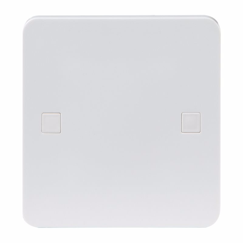 Knightsbridge Pure 9mm White 1G Blanking Plate Electric Wall Switch Box