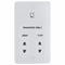Knightsbridge Pure 9mm White Dual Voltage 115/230V Shaver Socket With Neon