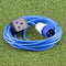 16A 230V Blue Male to 1 Gang Socket Hook Up Extension Cable Lead - 15m