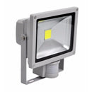 Lighthouse IP65 Ultra Efficient LED Grey Aluminium PIR Floodlight, 50 Watt