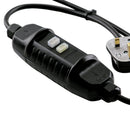 3 Pin UK Plug to 16A Socket in-Line RCD Power Breaker Lead