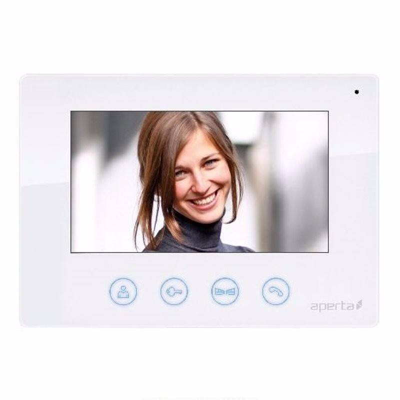 Aperta White Colour Video Door Entry Monitor for Multi Intercom System