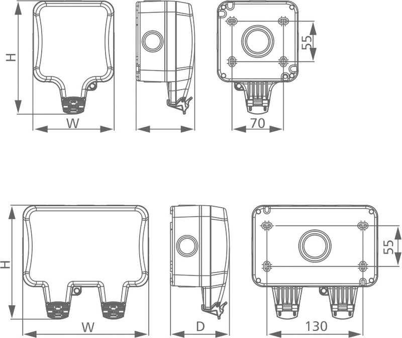 Live 2G 13A Weatherproof Switched Socket IP66