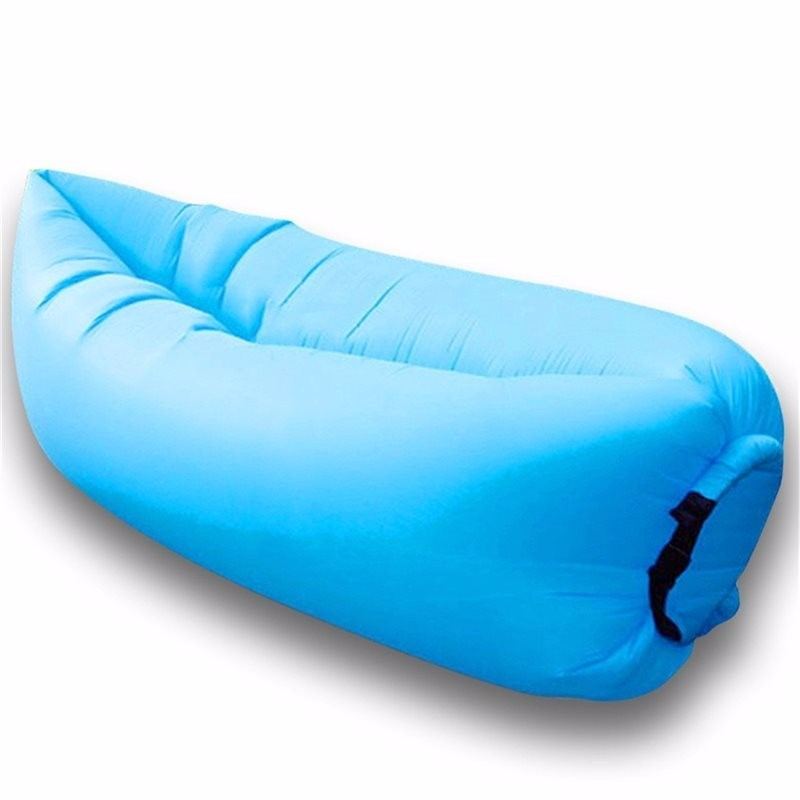 Inflatable Outdoor Air Lounger Chair With Carrier Bag - Blue