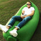 Inflatable Outdoor Air Lounger Chair With Carrier Bag - Green