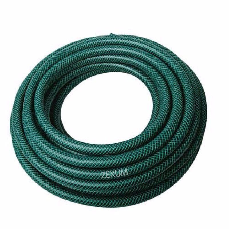 30m Reinforced PVC Green Garden Hose Set with Adapters