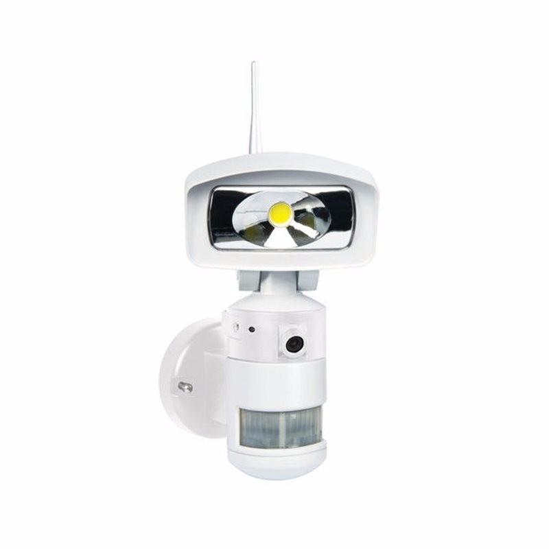 NightWatcher LED Robotic Security Light with WiFi & HD Camera, White